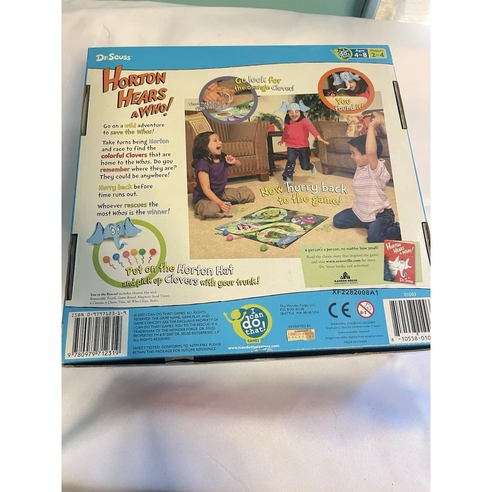 2007‎ Dr. Seuss Horton Hears a Who! You To The Rescue Game Missing One Pog